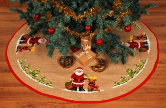 Jute Kerstboomtapijt