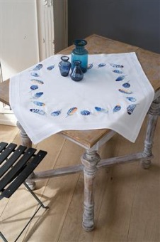 Tafelkleedje Vervaco 'Blauwe Pluimpjes' PN-0162237