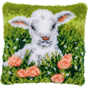 Knoopkussen Vervaco 'Lam Tussen Bloemen' PN-0204539
