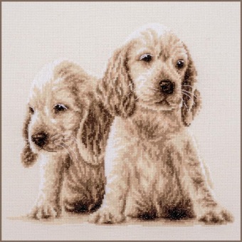 Borduurpakkket Vervaco 2 Puppies PN-0205414