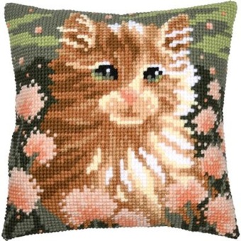 Kruissteek kussen Vervaco Kitten PN-0212081