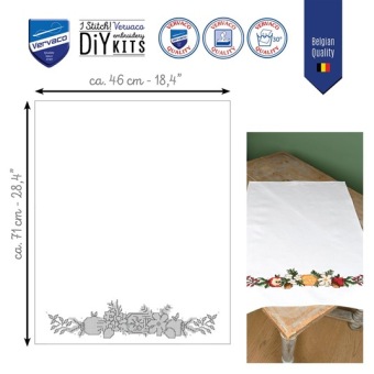 Borduurpakket Handdoek Kerstfruit