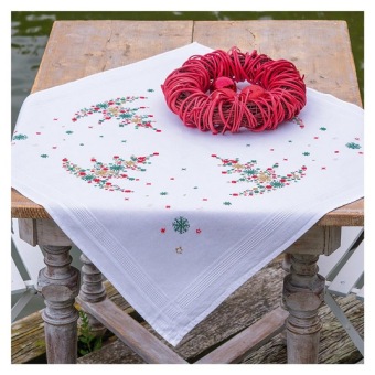 Tafelkleedje Vervaco 'Kerstboom met Versiering' PN-0227467