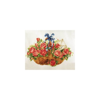 Voorbedrukt borduurpakket Needleart World Basket of Roses NW-NC340.033