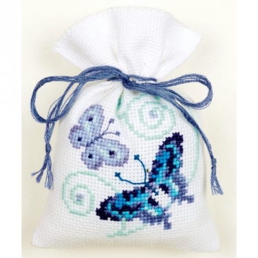 Sachet senteur 3 p. Papillons Bleues