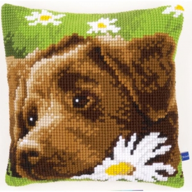 Coussin Labrador Brun