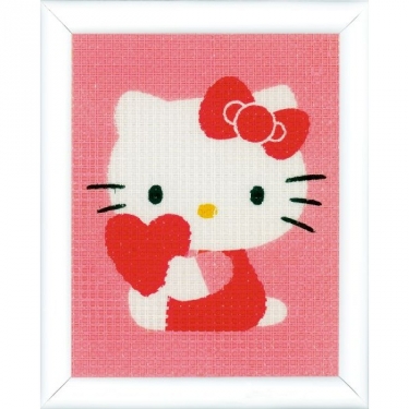 Kit de Broderie DP enfants Hello Kitty avec coeur