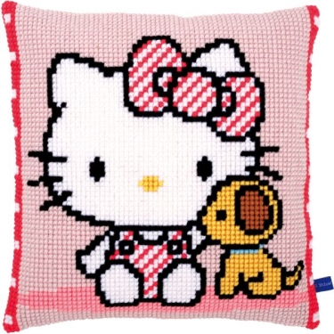 Coussin Hello Kitty avec Chien