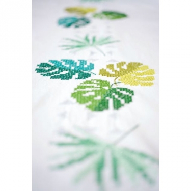 Chemin de table Feuilles Vertes