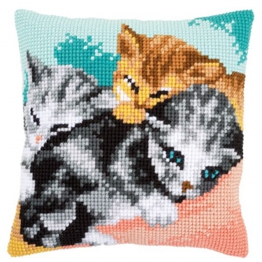 Coussin Trois Chats