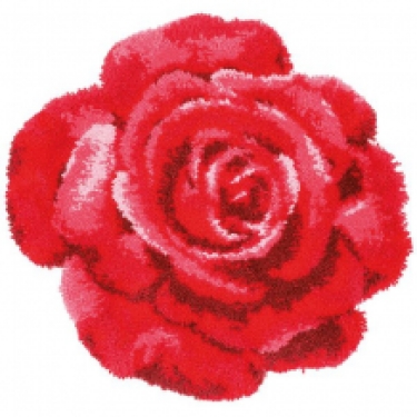 Tapis Noué Rose Rouge