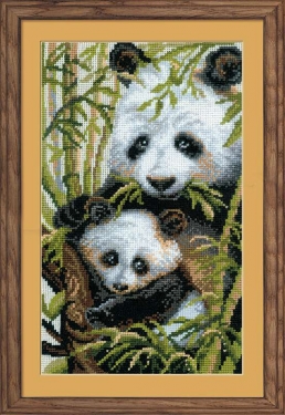 Kit de broderie Pandas