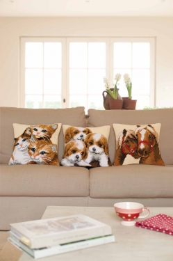 Coussin Trois Chiots