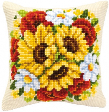 Coussin Boucquet avecTournesols