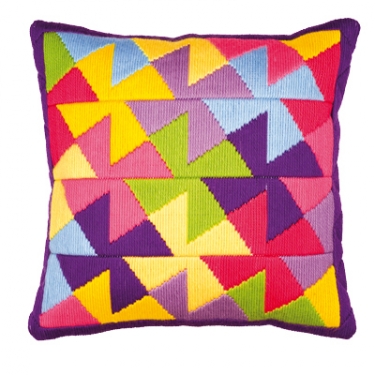 Coussin point lancé Bargello III