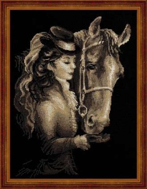 Borduurpakket Lady and the Horse