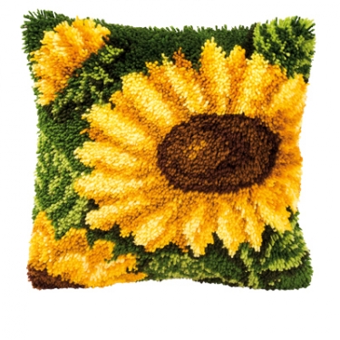 Coussin Tournesols vertes