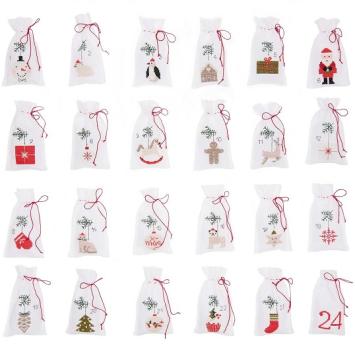 Borduurpakkket Rico Design Advent Calendar 100077