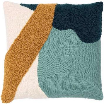 Punch Needle Kussen Rico Design Mustard/green 80499.52.78