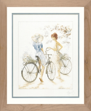 Kit de Broderie Filles à Vélo