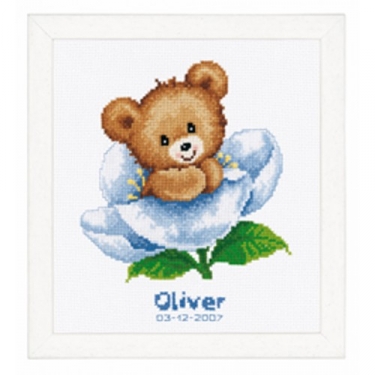 Kit de broderie Ours avec Fleur