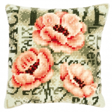 Coussin Coquelicots Love