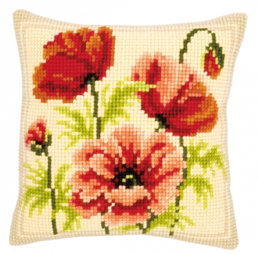 Coussin Coquelicots Sauvage