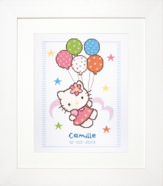 Kit de broderie Hello Kitty avec Ballons