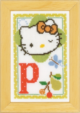 Kit de broderie Hello Kitty Alfabet P