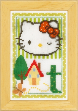Kit de broderie Hello Kitty Alfabet T