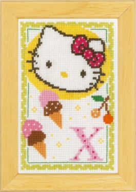 Kit de broderie Hello Kitty Alfabet X