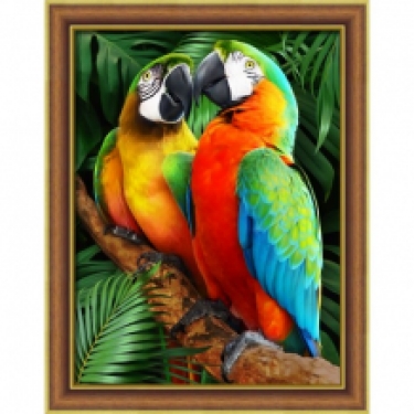 Diamond Painting Perroquets dans la Jungle