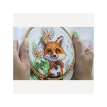 Borduurpakket Dandelion Fox