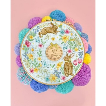 Borduurpakket Spring Wreath