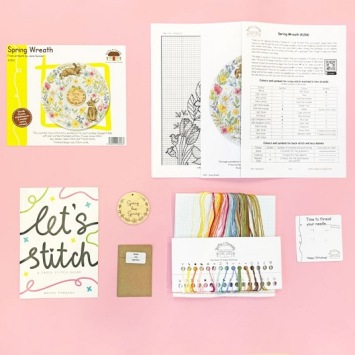 Borduurpakket Spring Wreath