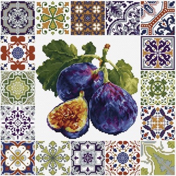 Borduurpakket Luca-S 'Mediterranean Fig Mosaic' B7057