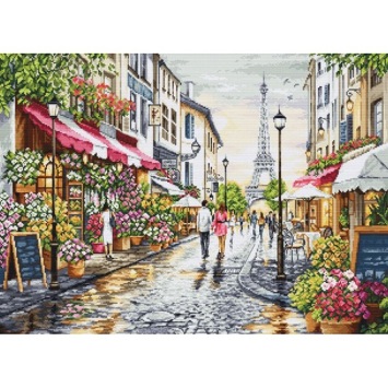 Borduurpakket Luca-S 'Paris Flower Shop' BU5107