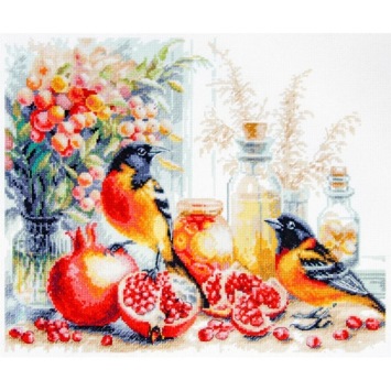Borduurpakket Needleart World 'Pomegranate Breakfast' 70-49