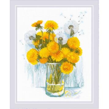 Borduurpakkket Riolis Sunny Dandelions ri-2229