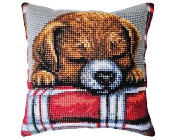 Kruissteek kussen Collection d'Art Beloved Puppy CDA-5482