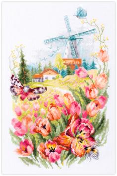 Kit de broderie Tulipes de Hollande