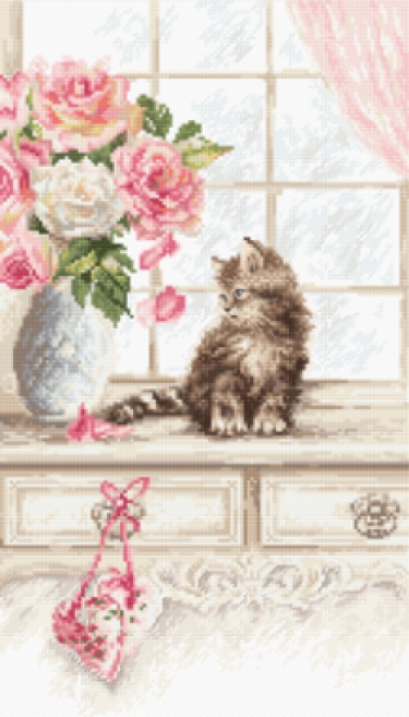 Borduurpakket Kitten