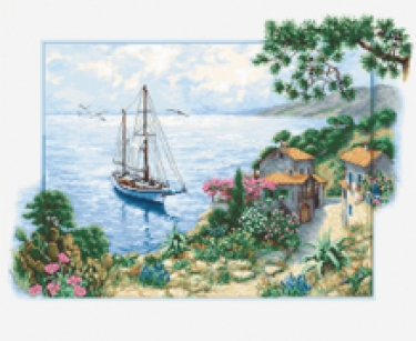 Kit de broderie Vue sur la Mer