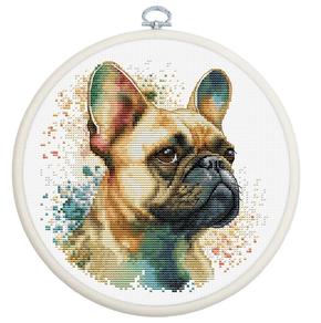 Kit de broderie Bouledogue français