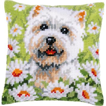 Coussin Westy entr des Fleurs