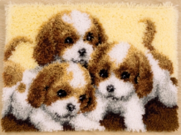 Knooptapijt 3 puppies