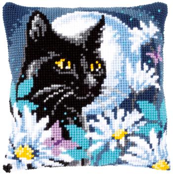 Coussin Chat dans la Nuit