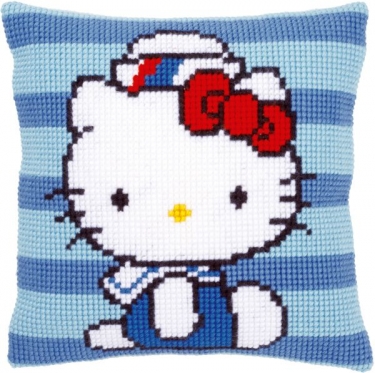 Kussen Hello Kitty in marine