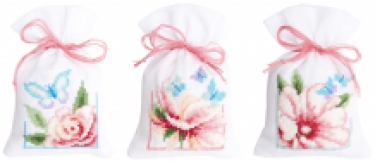 Sachet senteur 3 p. Fleurs et Papillons