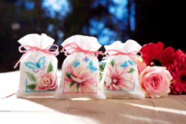 Sachet senteur 3 p. Fleurs et Papillons
